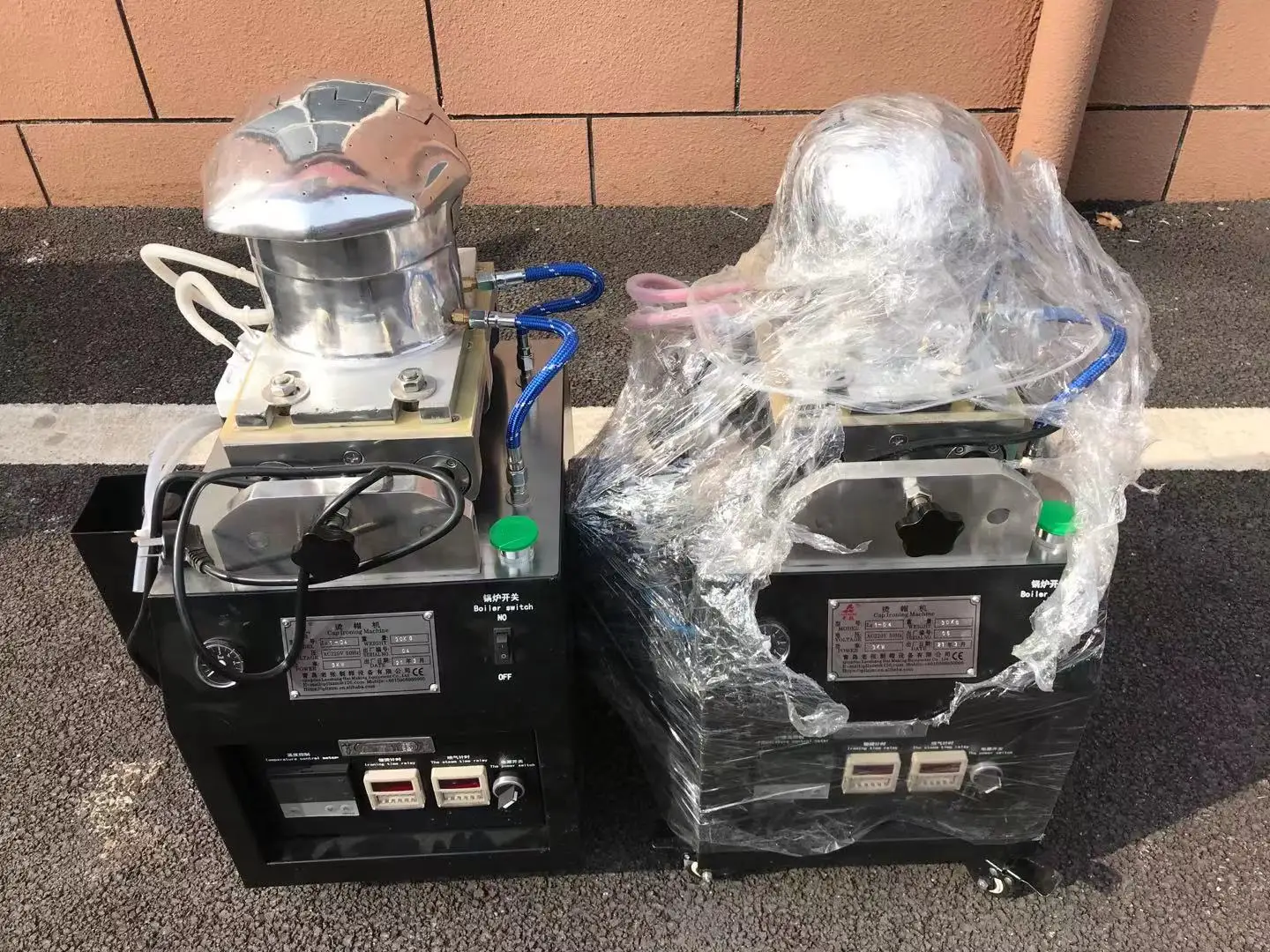 Promotional price single head in thress plates auto baseball cap making machine press machine