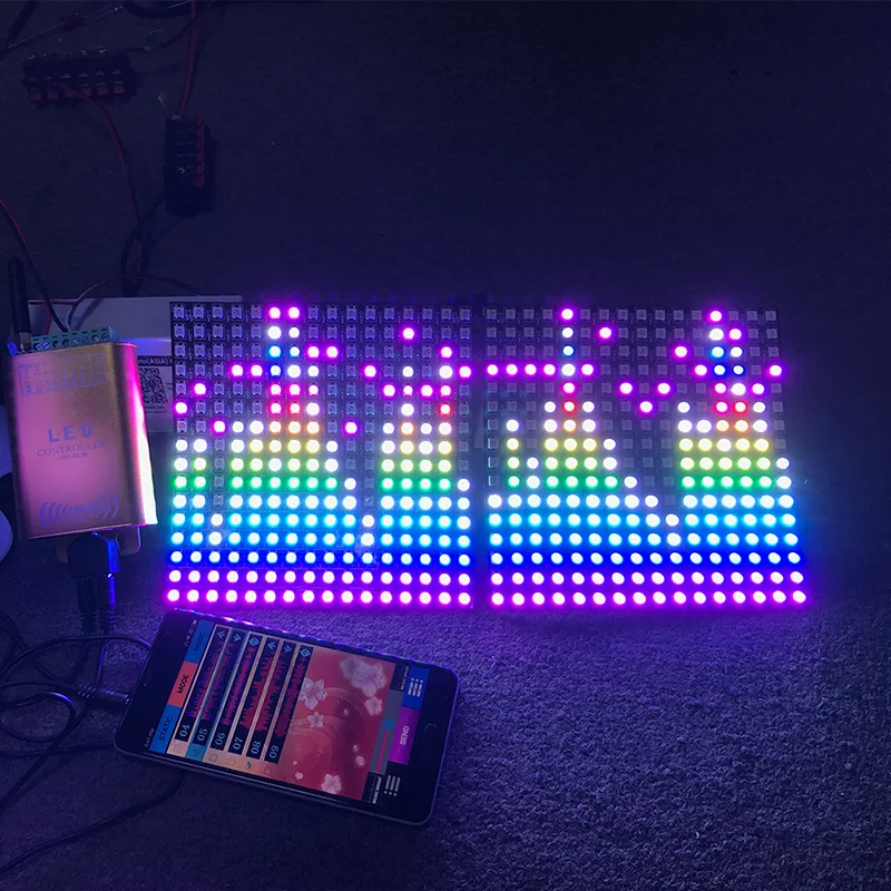 Glite WS2812b Flexible Led Display  16x16 8x32 8x8mm WS2812B Digital Dream Color RGB Light LED Panel Screen