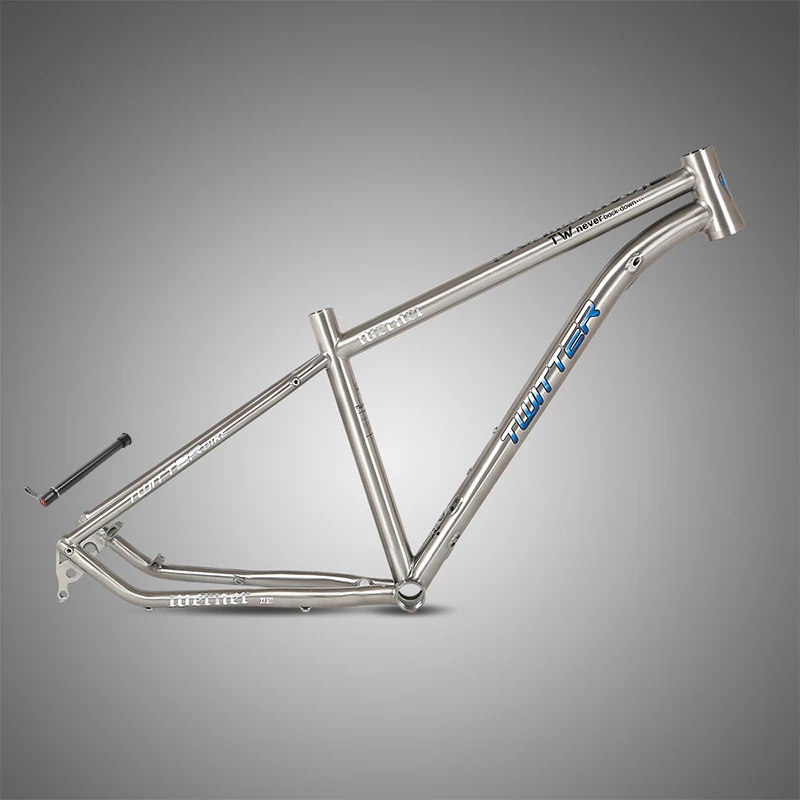 Customized Titanium Alloy 26/27.5/ 29 Inch Mtb Bike Frame  Thread MTB Bicycle Frame Titanium With Bb68