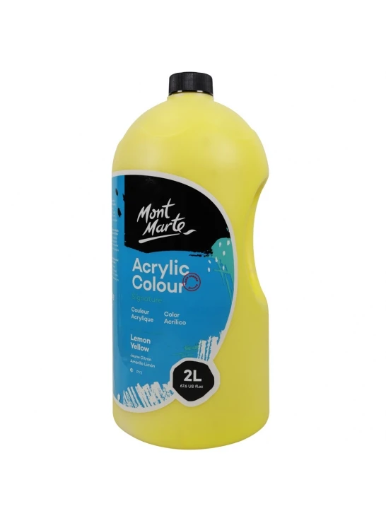 
Mont Marte Studio School Acrylic 2L Pump- Lemon Yellow 