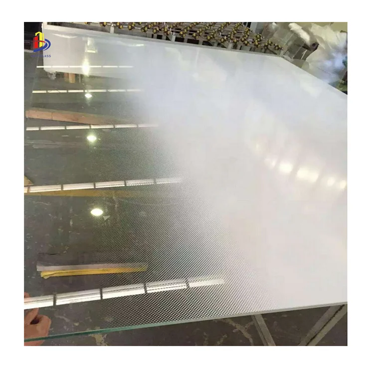 Decorative frosted white gradient film laminated glass