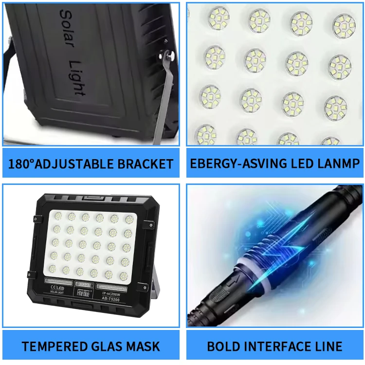 30W LED Solar Security Flood Light LED IP65 Outdoor Floodlight 6 Volt Solar LED Street Light for Outdoor in Smart Cities