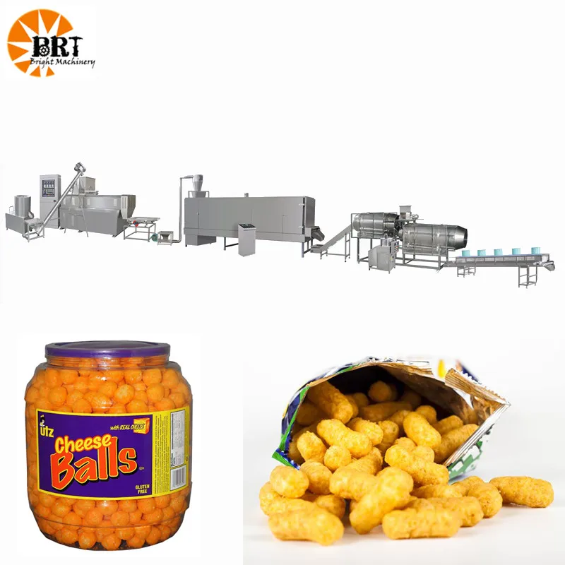 puff food processing line making extruder machine corn sticks production plant puffed snack food manufacturing machinery