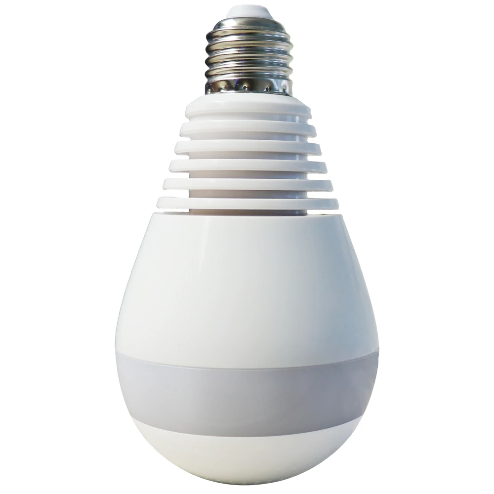 360 degree LED light 1080P wireless panoramic home security wifi CCTV fisheye bulb lamp two ways audio E27 camera