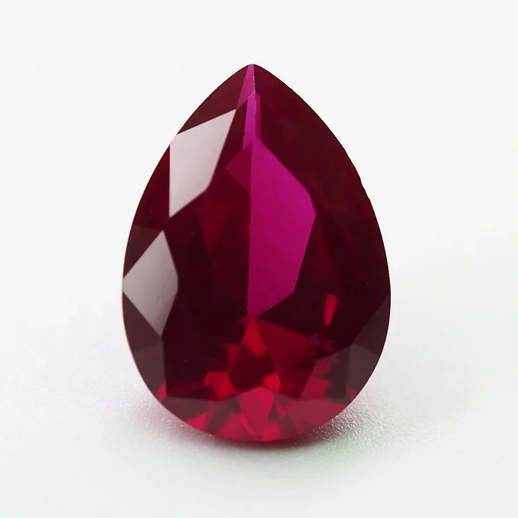 Лаборатория Создана Груша вырезать искусственный рубин Корунд Камень