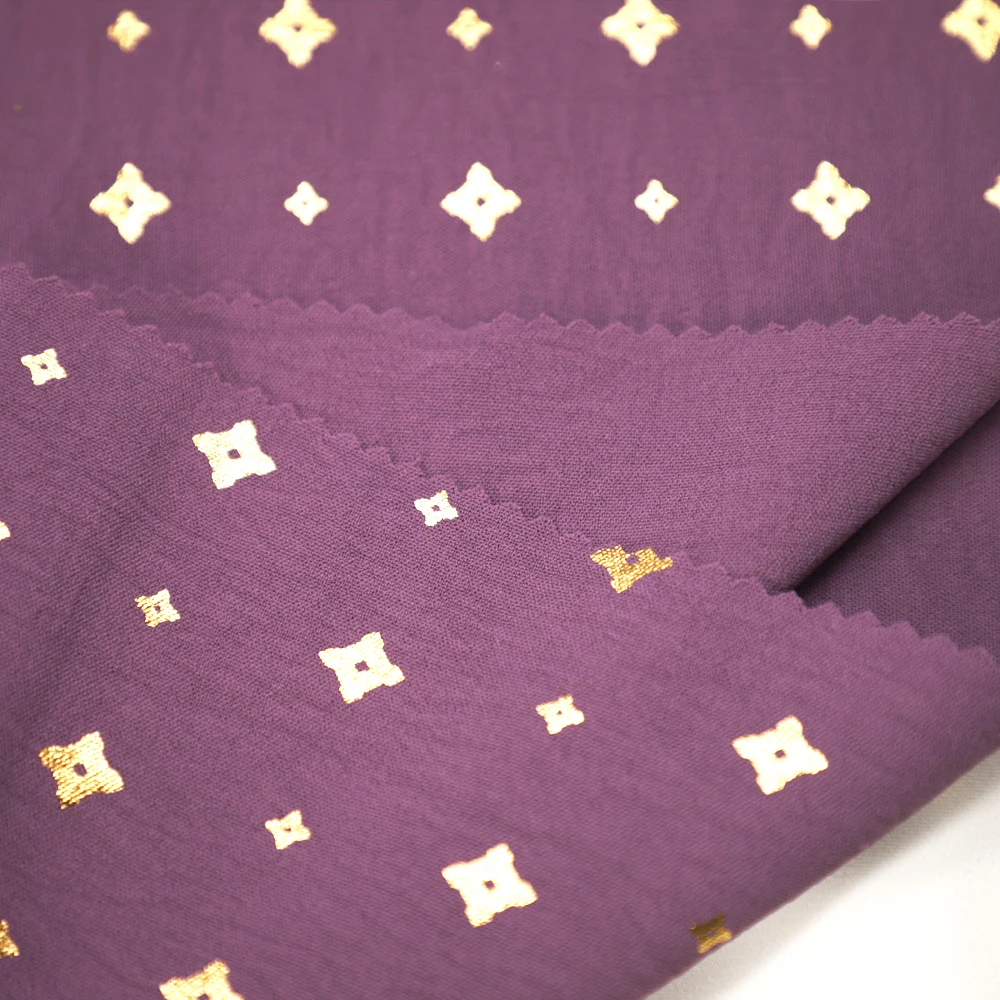 100% Microfiber Polyester Fabric 180D*180D Star pattern CEY Woven Fabric For Garment