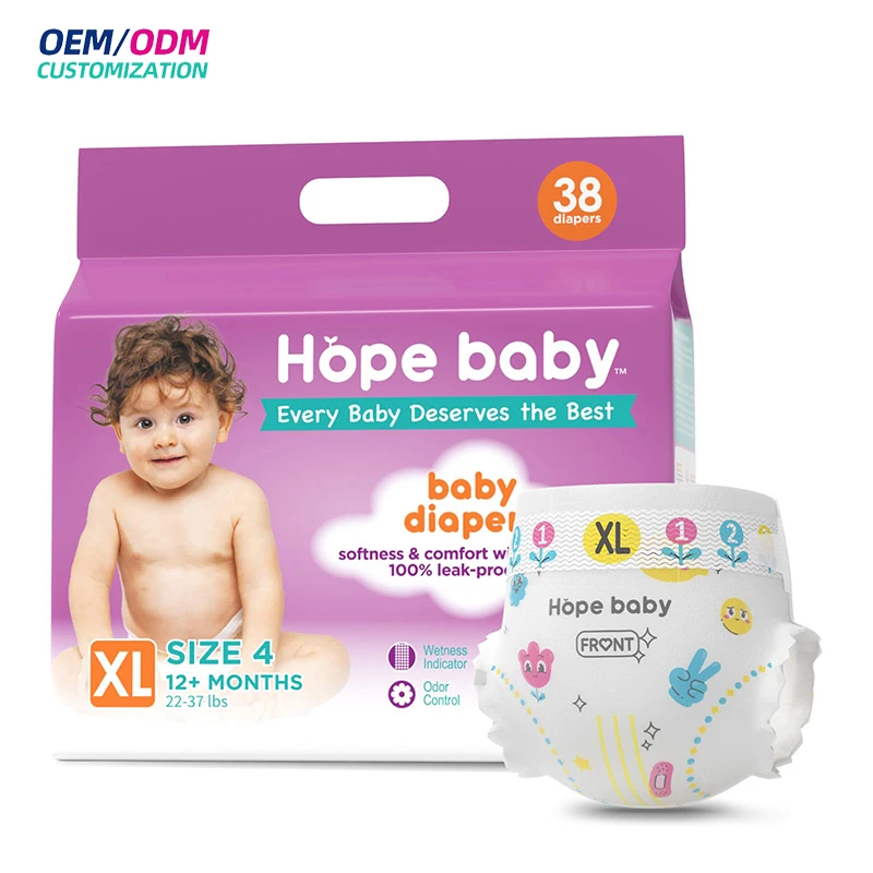 Manufacture Wholesale OEM High Absorbency Softer Diaper Panties Disposable Nappies Leak Guard Baby diapers