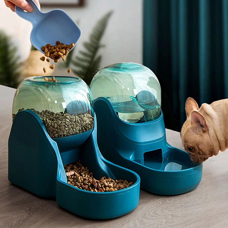 Smart Auto automatic pet dog cat food water dispenser bottle bowl pet feeder alimentador de mascotas