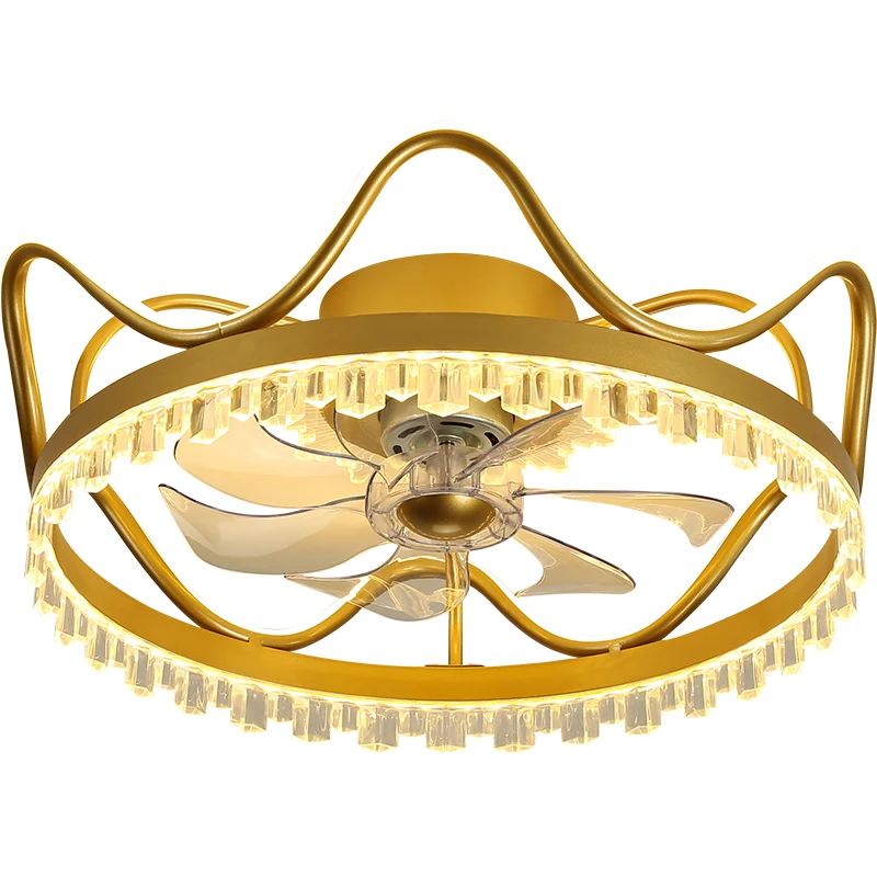 Factory outlet modern luxury light indoor led fan lighting simple remote control ceiling fan with light