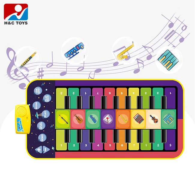 Toddler multifunction musical instrument voice blanket kids music piano keyboard dance floor mat