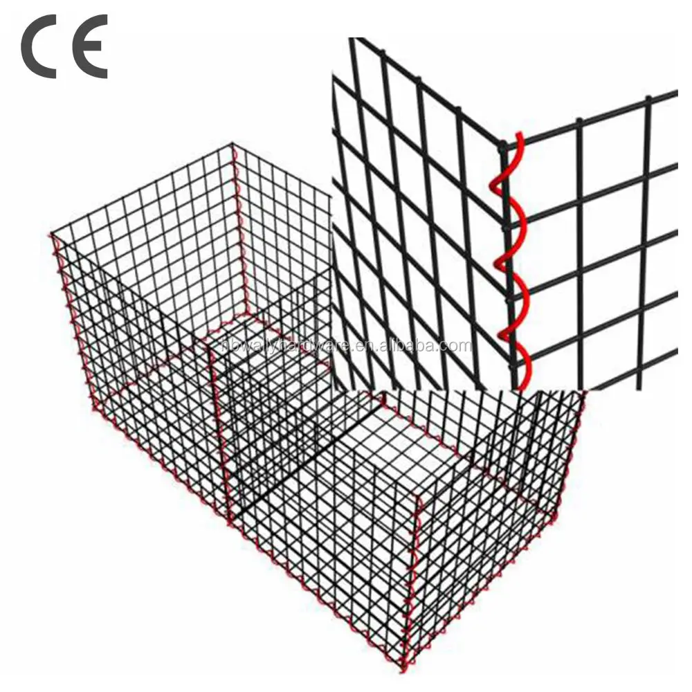 
Galfan Coating Wire Mesh Stone Cage Welded Gabions for retaining wall 