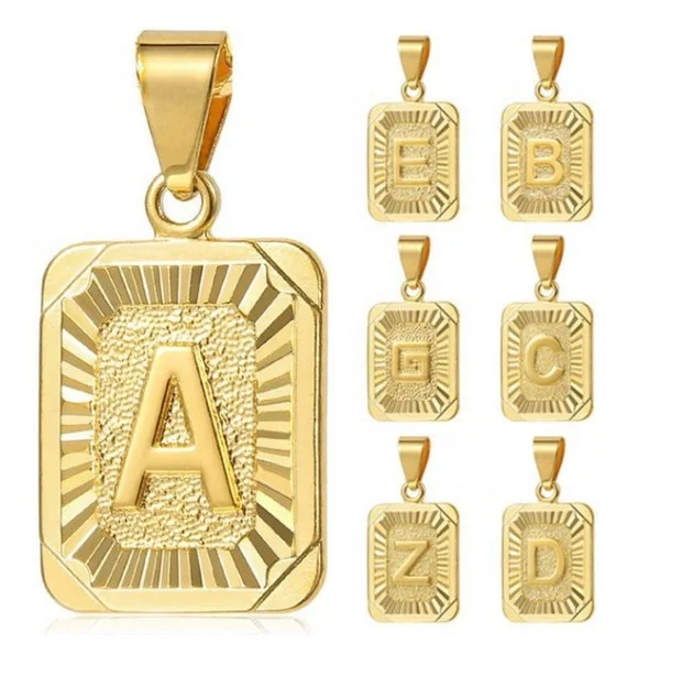 Stainless Steel Jewelry Custom Alphabet Pendant Personalized Initial Necklace Fashion Jewelry For Men Women