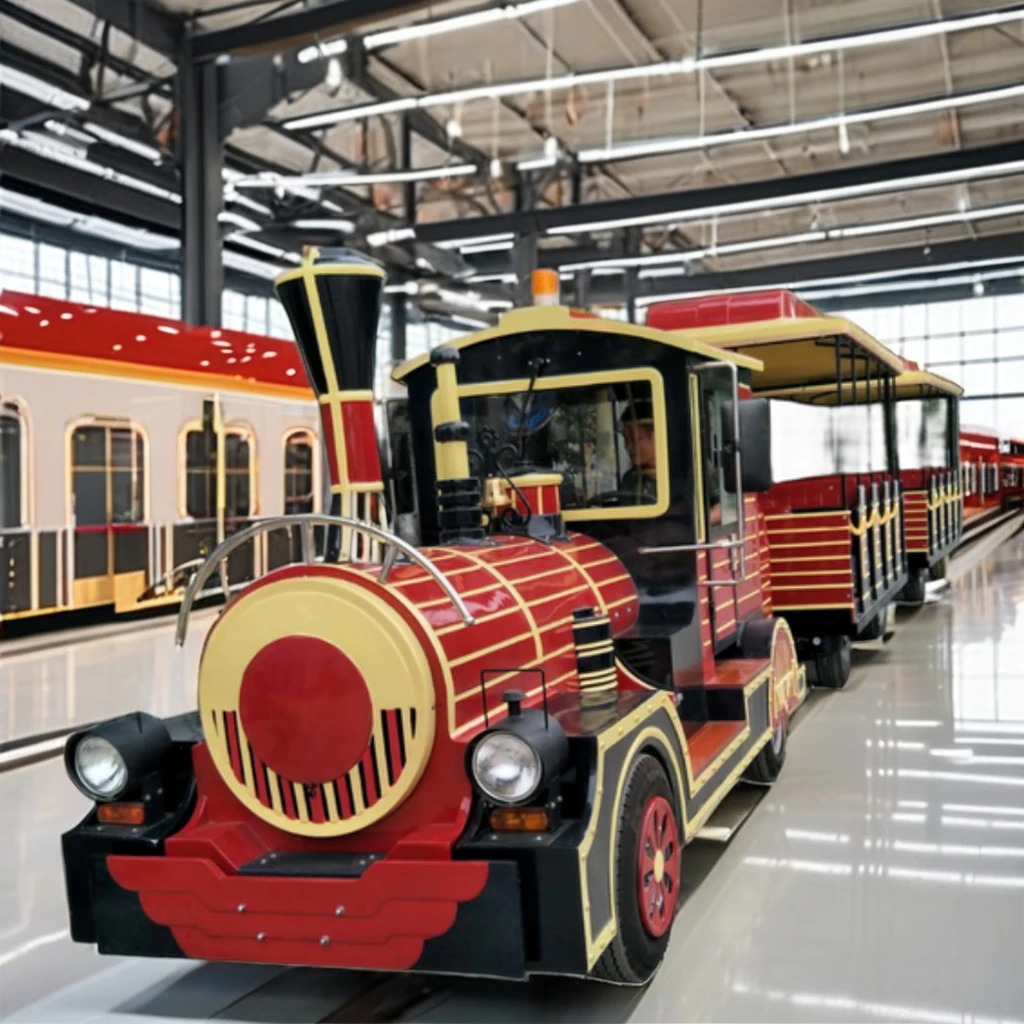 Sightseeing electric train amusement equipment factory, shopping mall, scenic area, park, large trackless electric tourist train