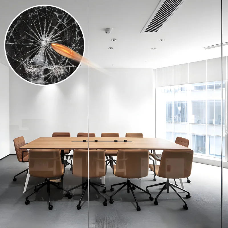 14Mil bulletproof shatterproof glass window film clear safety and security window film building glass film stickers proof window