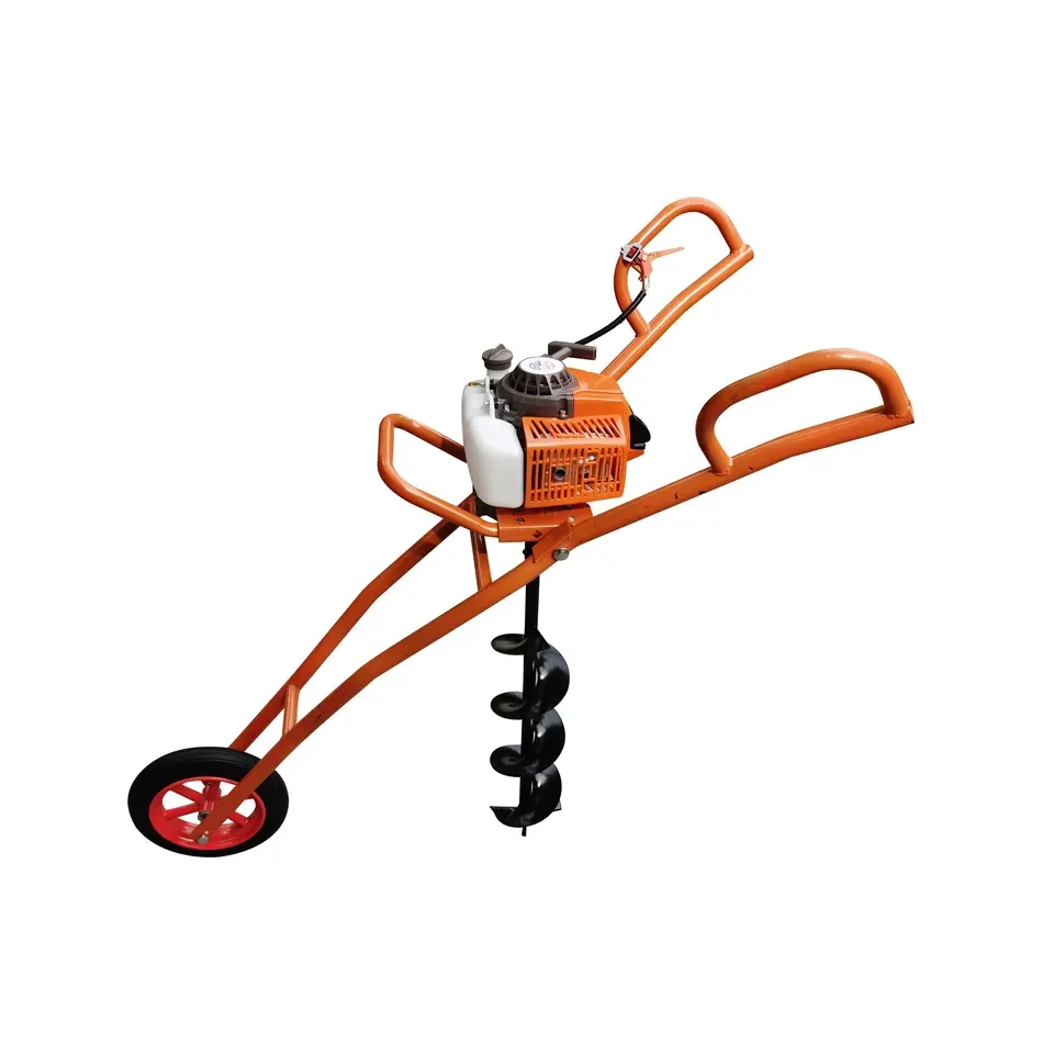 Low Moq Post Hole Digger 52cc Gasoline Earth Auger 2-strlke Tree Planting Digging Machine