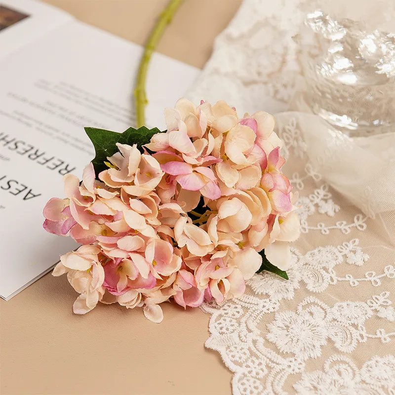 China factory artificial hydrangea flowers real touch silk hydrangea