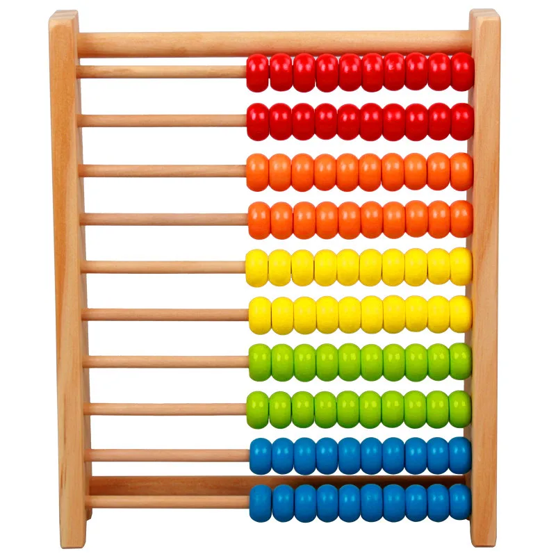 Деревянные радужные твердые деревянные арифметические математические игры инструмент образовательные Дошкольные Детские игрушки