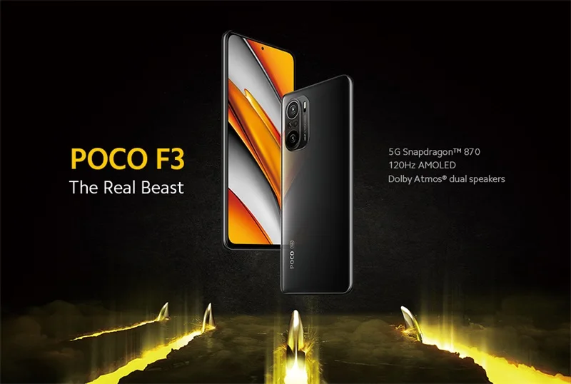 
POCO F3 5G Global Version Smartphone 870 Octa Core 8GB 256GB 6.67
