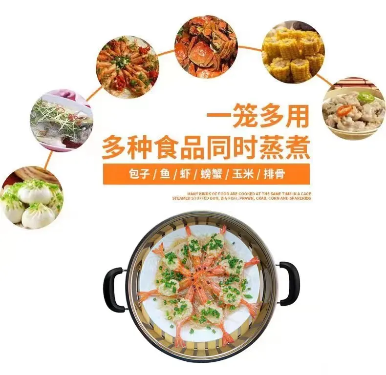 Cookware Sets Commercial Dim Sum Steamer Stainless Steel Steamer With Handles