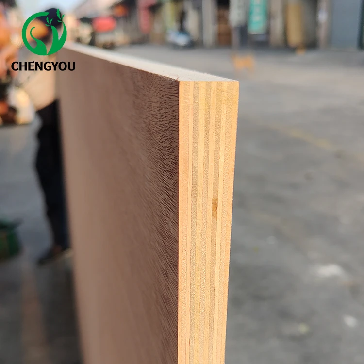 Commercial 9mm plywood  peach blossom core Cheap plywood plywood construction building material