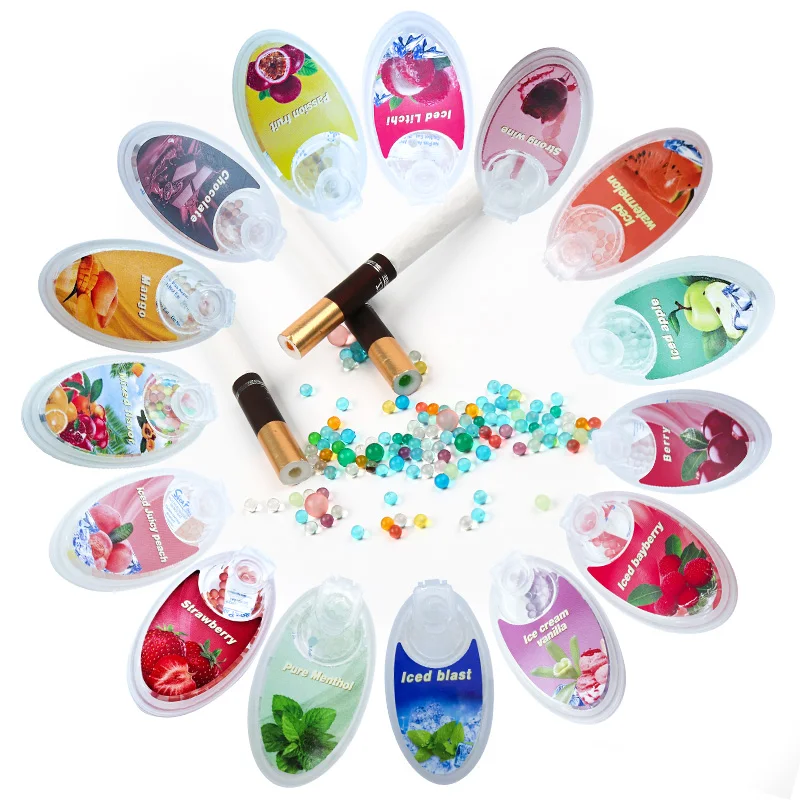 79 tasted mix fruit flavor soda flavors 2.8mm 3.3mm mint beads sweet menthol capsules for cigarette