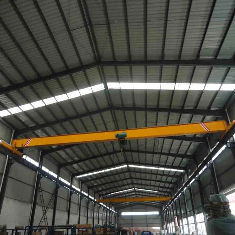 high quality 5 ton single beam bridge monorail overhead hoist crane warehouse