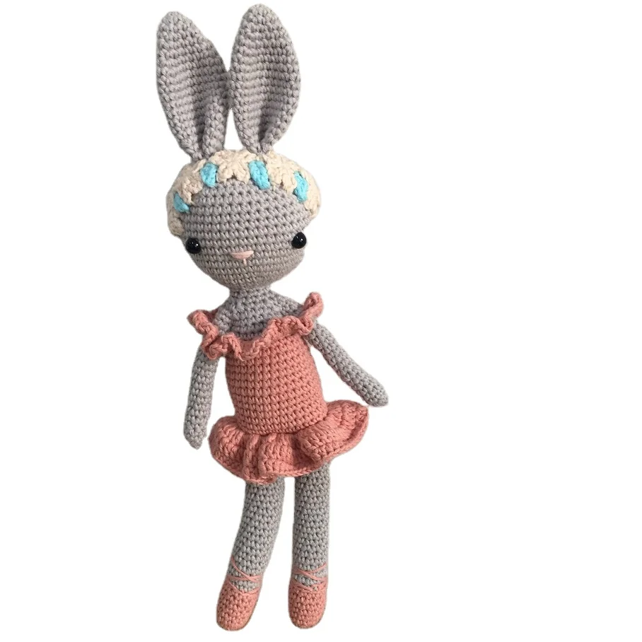 Cute Lovely Handmade Toys Crochet Amigurumi Ballerina Human Girl Shape Doll Toy