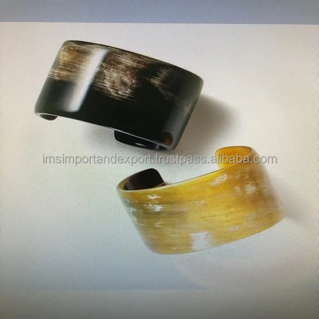 
most selling handmade natural horn Women Men Gift Bracelet bangle most stylish trending unisex cuff ring custom logo 