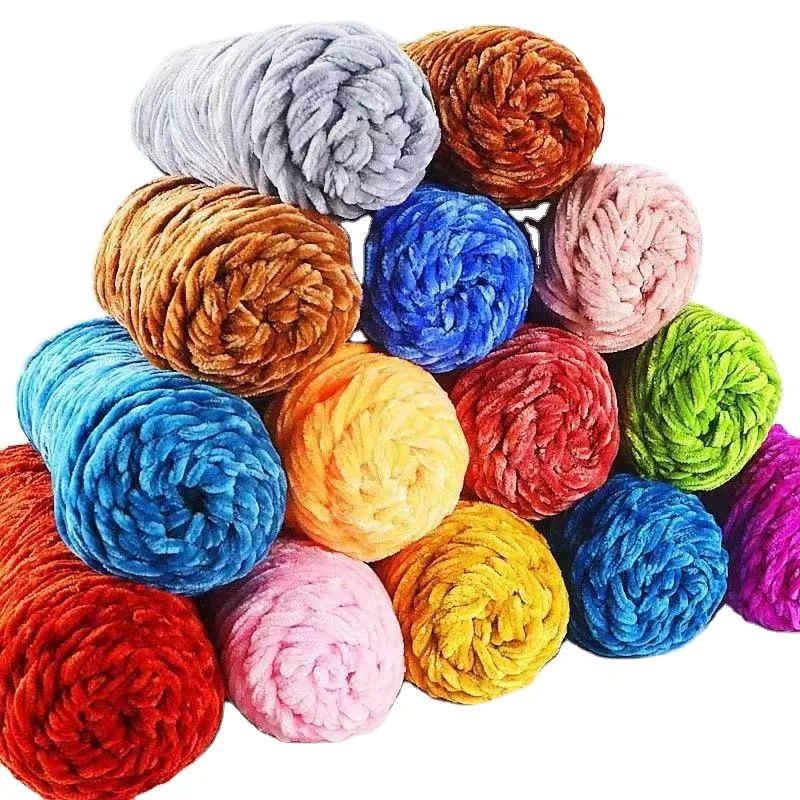 Мягкое и экологически чистое детское одеяло шенилловая пряжа 3 мм крупная шенилла для вязания крючком ремесла