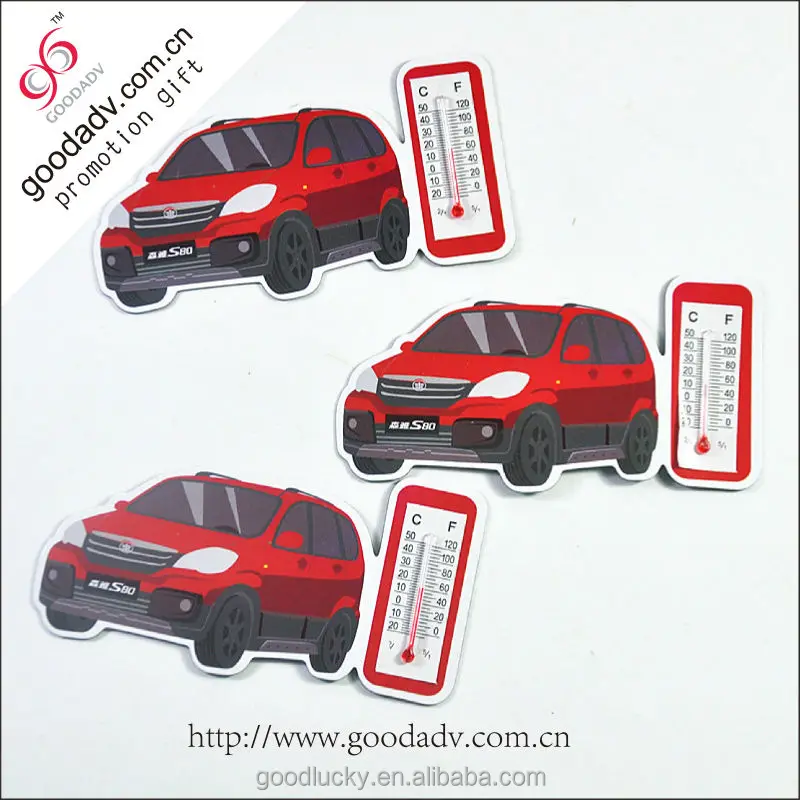 promotional custom logo business thermometer fridge magnet kitchen sticker
