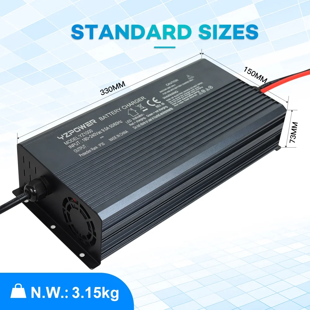12v Lead Acid Battery Charger 8.4v 20A LIFEPO4 Lead-Acid Batteries For Forklift Tricycle Motorboat Electric Car