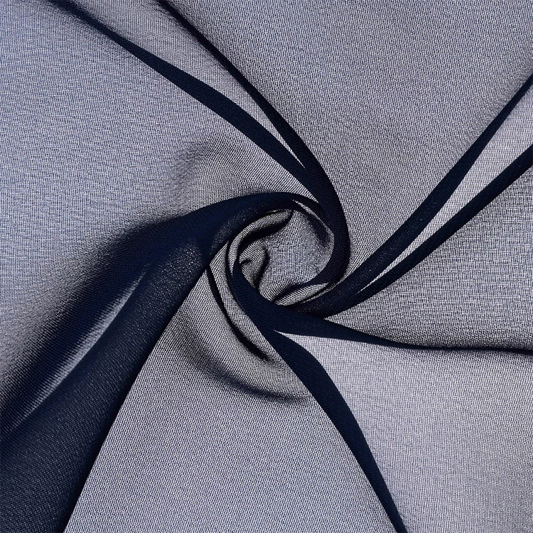 High Quality Polyester Microfibre 100% Chiffon Rolls pure chiffon fabric for Hijab