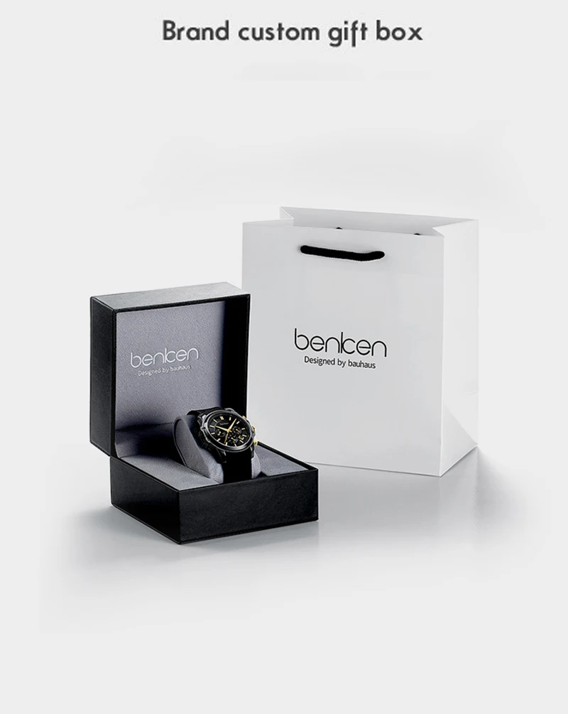 Benken Luxury Waterproof Luminous Mens Silica Gel Watchband Automatic Mechanical Watch with Brand Custom Gift Box