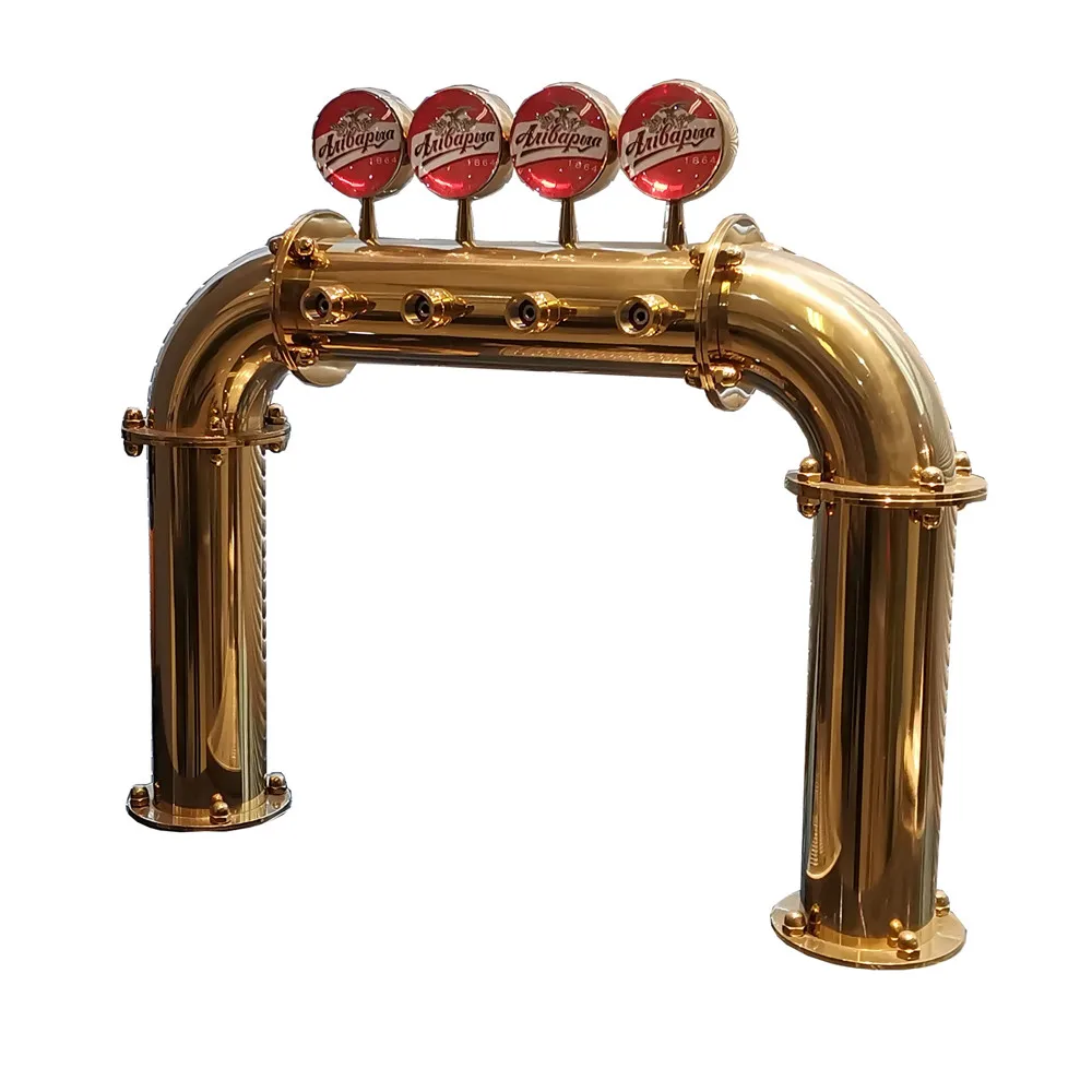 custom made stainless steel  copper bronze black color  1-16 tap draft beer tower for  wine cider system  Tapped Beer