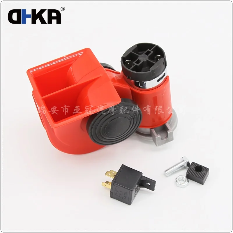 Racing Car Motorcycle Truck 12V/24V Compressor Snail Horn Dual Tone Electric Pump Air Horn AS076