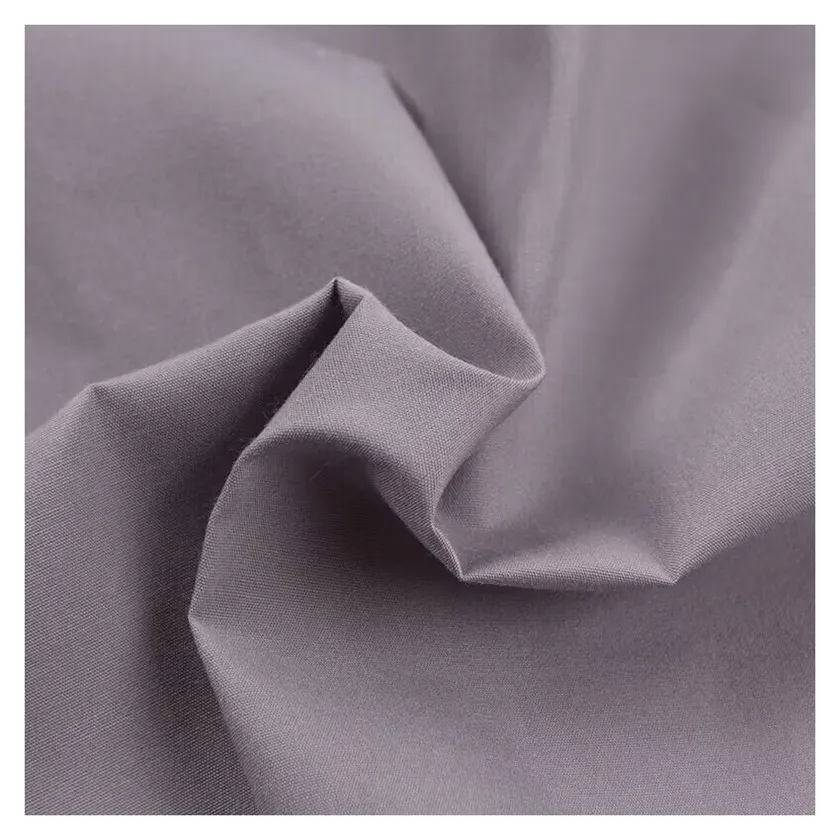 shirt poplin air jet  fabric  80/20 tc   polyester cotton dyed  fabric for shirt pocket and dress school uniform pocket lining