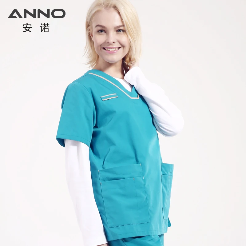 ANNO Hot Sell High Quality Medical Hospital Dental Doctor Nurse Unisex Scurbs Healthcare