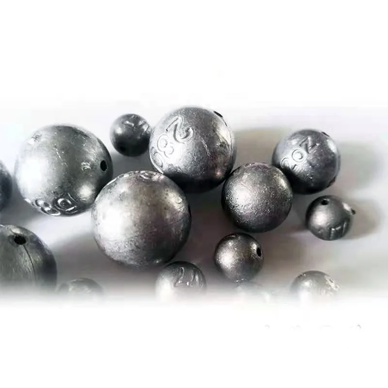 Direct silver round lead bullet fishing ball shaped split shot weights sinkers