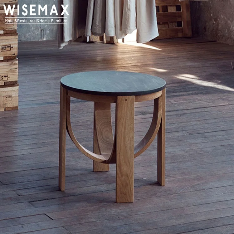 WISEMAX FURNITURE High quality home furniture Modernist unique U shaped base design wooden coffee table for living room