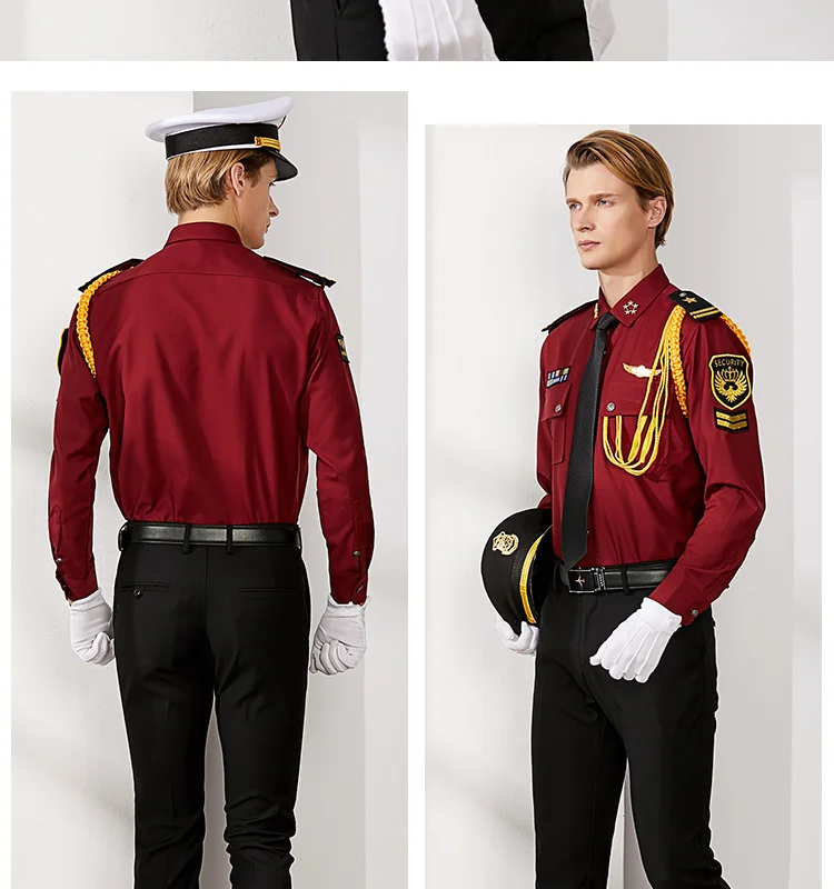 Male security guard uniform dress Safety clothing Uniform suit