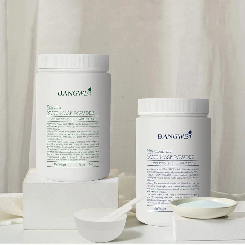 BANGWEI 100% Natural Spirulina Algae Face and Body Mask Wholesale Price for Beauty Salon SPA jelly Mask Powder
