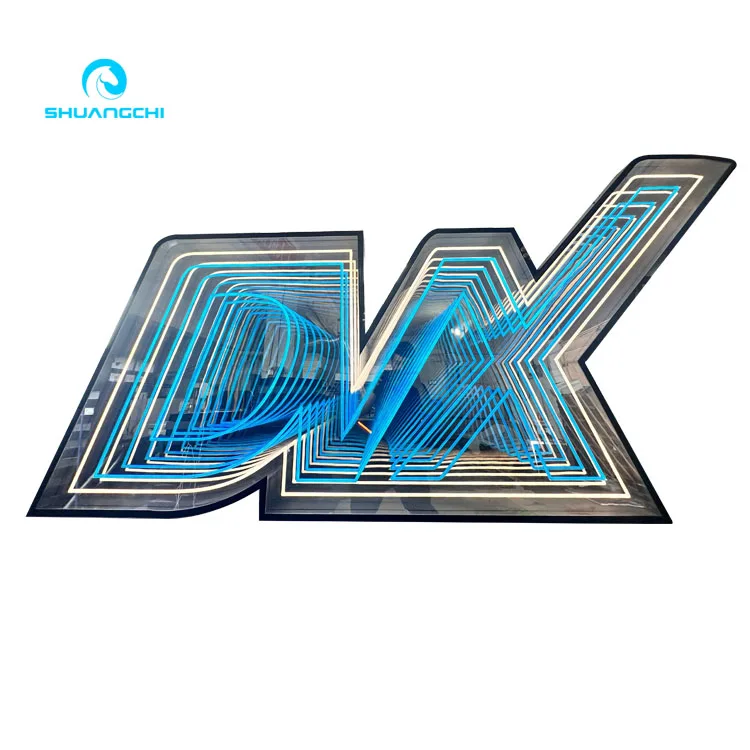 custom Abyss Mirror magic mirror led mirror sign 3d billboard neon Letter
