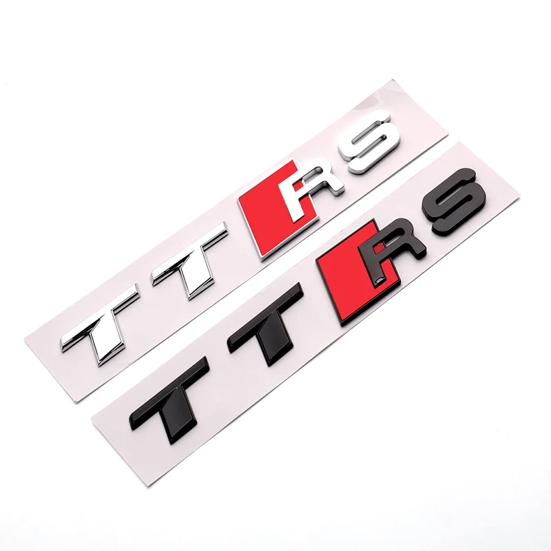 3D Plastic ABS Logo Chrome Car Badge Auto Emblem For  Audi TTS TTRS Car Letter Emblem Badge Sticker