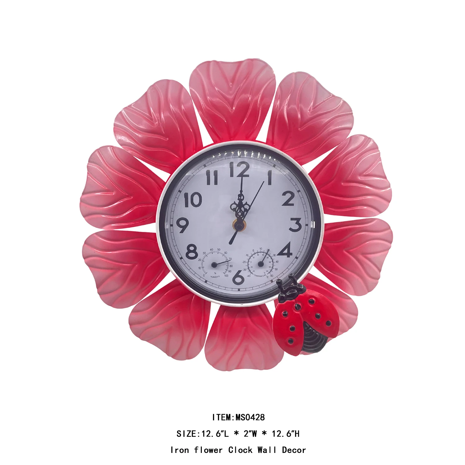 hot selling Factory flower shaped clock modern design wall clock decorative office decor big  metal wall clocks