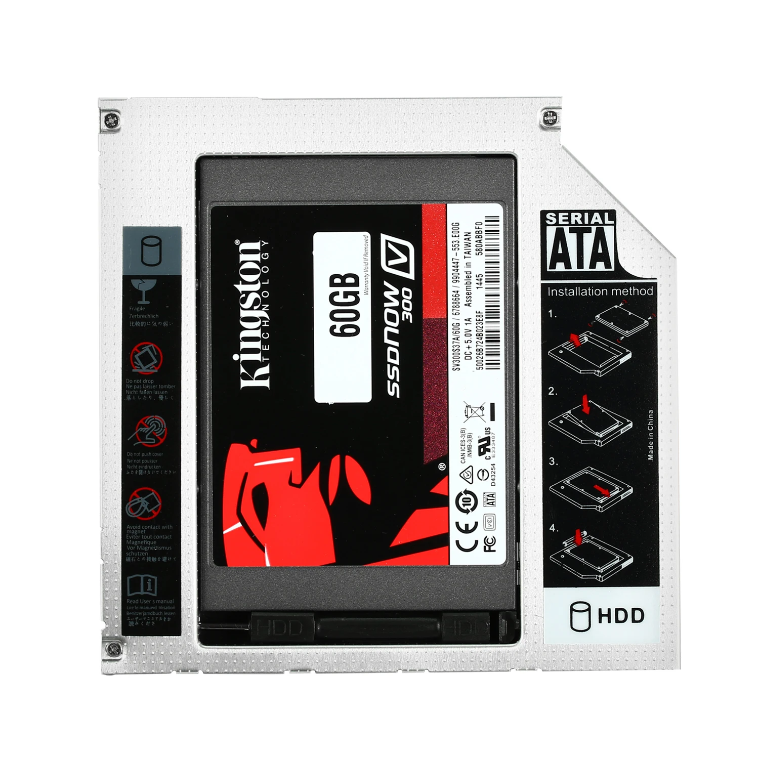 Aluminium 2.5inch 2nd HDD 9.0/9.5/12.7mm SATA3.0 SSD Bracket adapter second hard driver disk