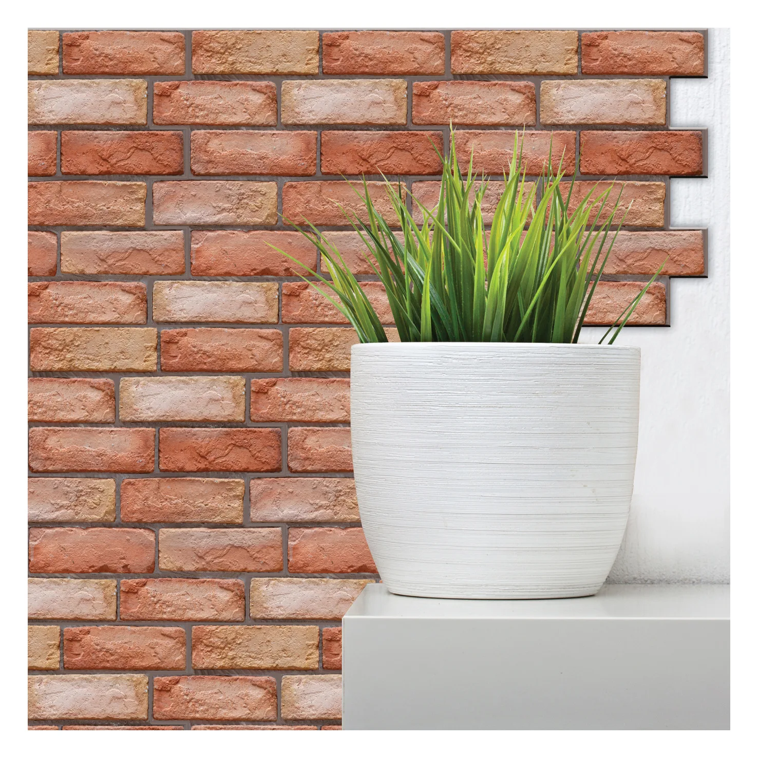 Newly pvc foam brick stickers art wall paper 3d brick wallpaper home decoration 30*30cm three-dimensional concave living room