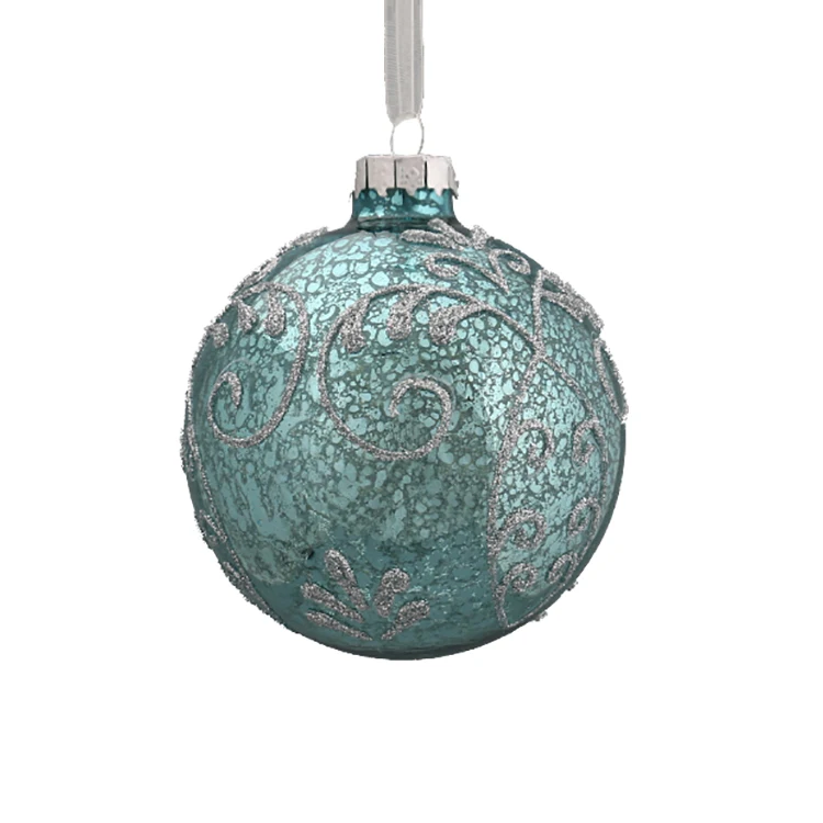 wholesale price christmas ornament hanger of glass craft Christmas glass ball