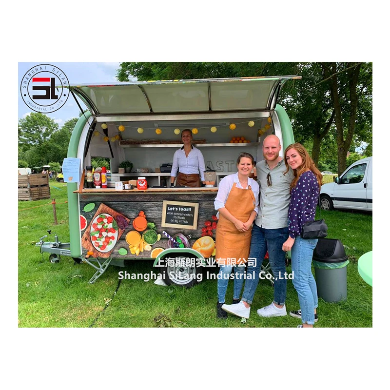 usa Best Selling Trailer Type Europe most fashionable food trailer fast food truck with COC/CE shanghai silang FOOD CART