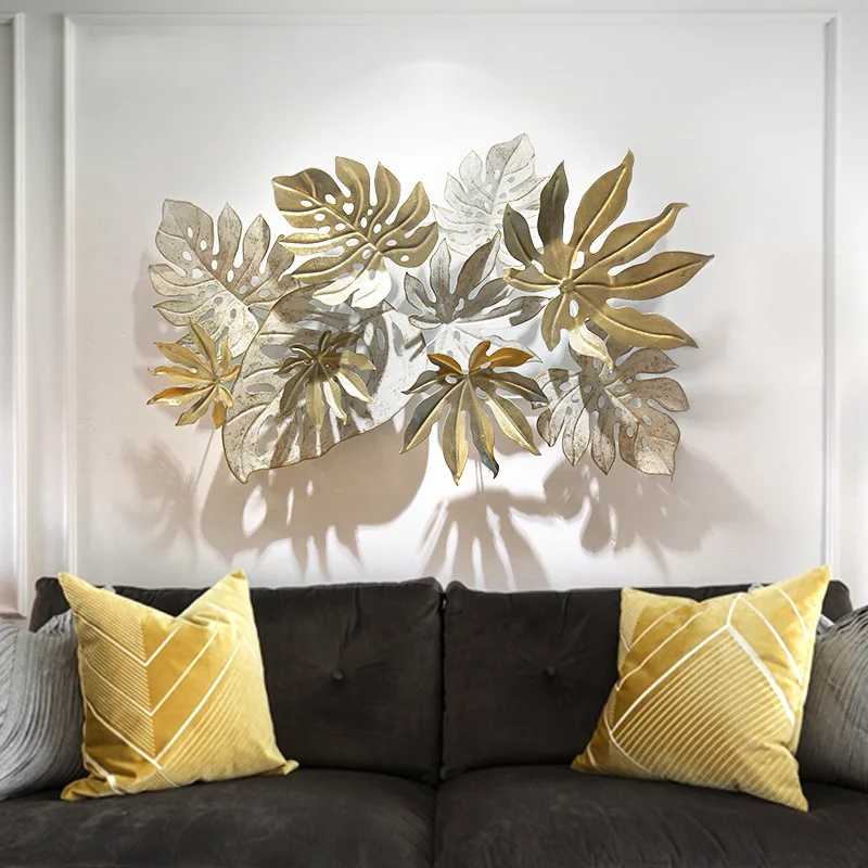 High End Wall Hanging Decor Metal Muur Decoration Gold Leaf Flakes Craft Modern Wall Background Decoration