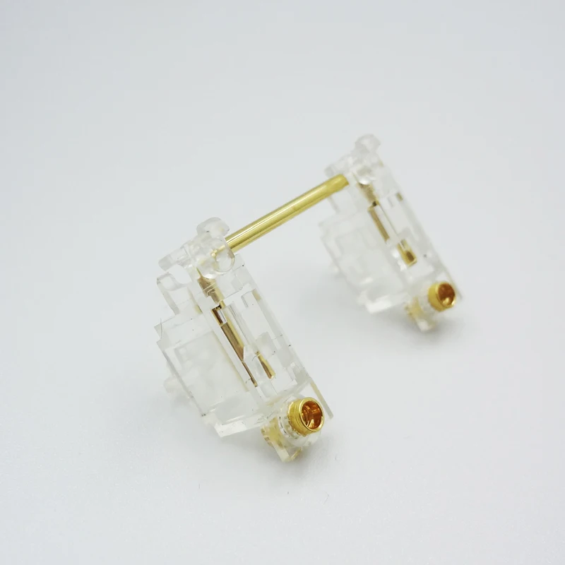 PCB Screw in Stabilizers with Transparent Housing and Gold plated Wire for Custom Mechanical Keyboard